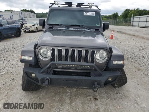 2018 Jeep Wrangler Unlimited Sahara с VIN 1C4HJXEG0JW308332, выставлен на аукционе Copart как лот 58778355 с пробегом 90 384 миль миль и Списание • Salvage title. История ставок и продаж доступна на DreamBid. Изображение 5.