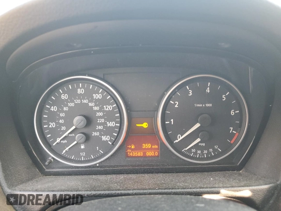 2007 BMW 3 Series 328xi with VIN WBAVC73597KP30532, listed as a Copart auction lot 54102915 with 143,583 mi miles and Clean title. Bid and sale history available at DreamBid. Image 9.