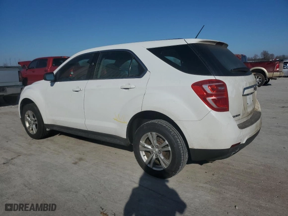 2017 Chevrolet Equinox LS with VIN 2GNALBEK9H1585878, listed as a Copart auction lot 47067835 with 124,186 mi miles and Salvage Title. Bid and sale history available at carsss.com. Image 2.