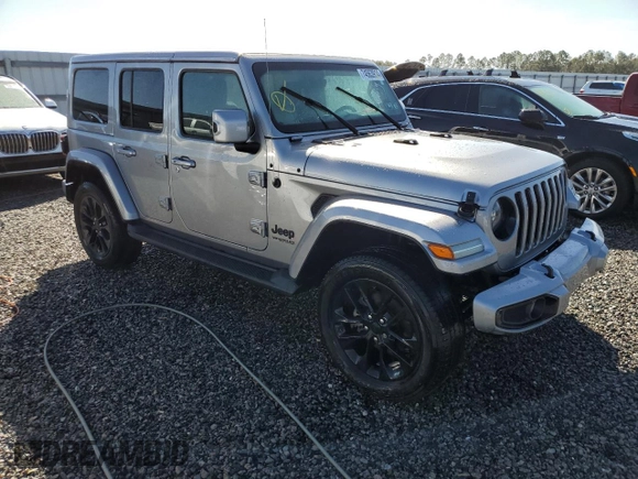 2021 Jeep Wrangler Unlimited Sahara High Altitude z VIN 1C4HJXEG5MW659306, wystawiony jako Copart lot #74563914 z przebiegiem Nie podano mil oraz Szkoda całkowita • Salvage title. Historia ofert i sprzedaży dostępna na DreamBid. Obrazek 4.