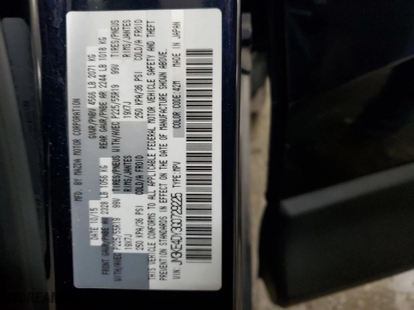 2016 Mazda CX-5 Grand Touring with VIN JM3KE4DY3G0729225, listed as a Copart auction lot 68288754 with 77,752 mi miles and Salvage Title. Bid and sale history available at carsss.com. Image 12.