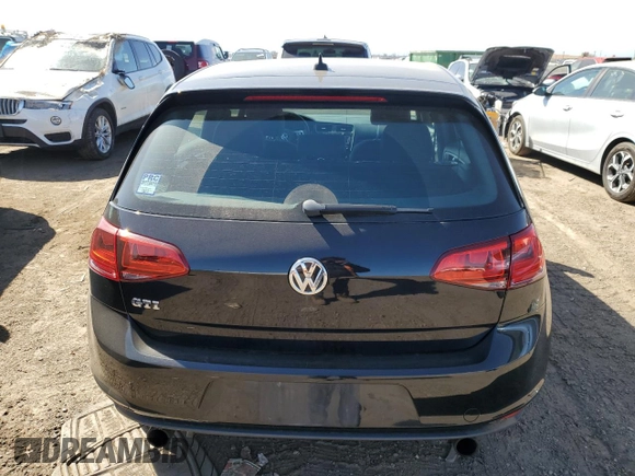 2016 Volkswagen Golf GTI SE with VIN 3VW4T7AU3GM001263, listed as a Copart auction lot 48008664 with 75,552 mi miles. Bid and sale history available at carsss.com. Image 6.