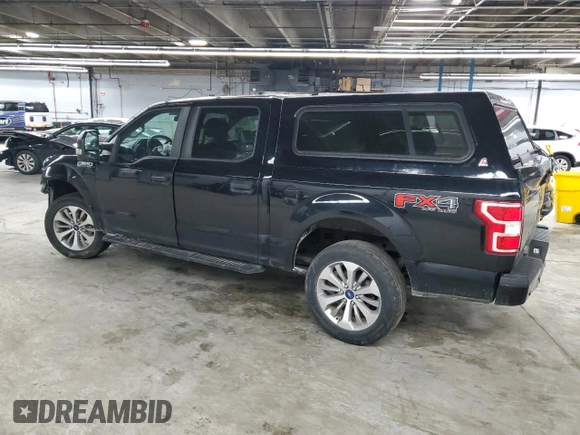 2018 Ford F-150 XL with VIN 1FTEW1EG0JFD10941, listed as a Copart auction lot 57855095 with 119,345 mi miles and Salvage title. Bid and sale history available at DreamBid. Image 2.
