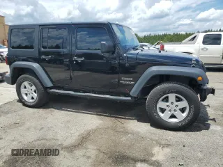 2017 Jeep Wrangler Unlimited Sport with VIN 1C4HJWDG0HL601932, listed as a Copart auction lot 56894835 with 178,525 mi miles and Salvage title. Bid and sale history available at DreamBid. Image 4.