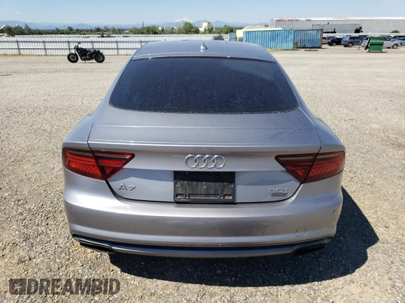 2016 Audi A7 3.0 Premium Plus with VIN WAUWGAFC5GN011292, listed as a Copart auction lot 53517734 with Not Provided miles and Salvage Title. Bid and sale history available at carsss.com. Image 6.