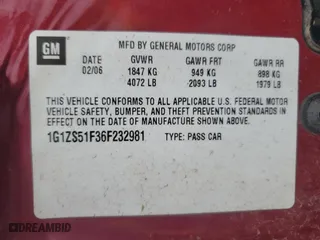 2006 Chevrolet Malibu LS w/1LS with VIN 1G1ZS51F36F232981, listed as a Copart auction lot 86139704 with 163,406 mi miles and Salvage Title. Bid and sale history available at carsss.com. Image 13.