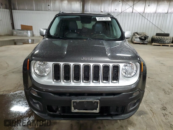 2017 Jeep Renegade Limited z VIN ZACCJBDB7HPE78018, wystawiony jako Copart lot #58027535 z przebiegiem 133 145 mil mil oraz Szkoda całkowita • Salvage title. Historia ofert i sprzedaży dostępna na DreamBid. Obrazek 5.