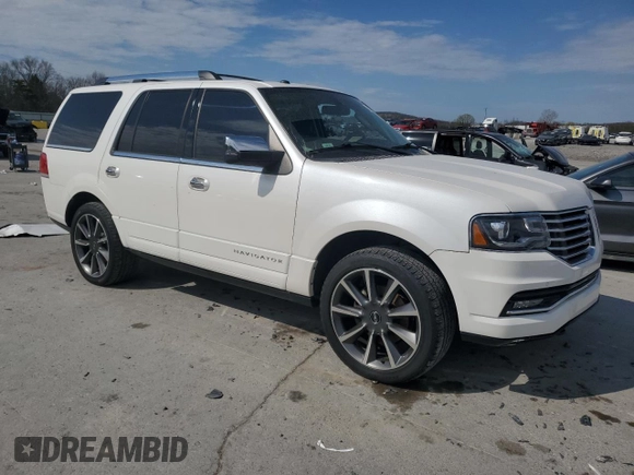 2017 Lincoln Navigator Reserve with VIN 5LMJJ2LT7HEL00080, listed as a Copart auction lot 50795315 with 141,437 mi miles and Salvage title. Bid and sale history available at DreamBid. Image 4.