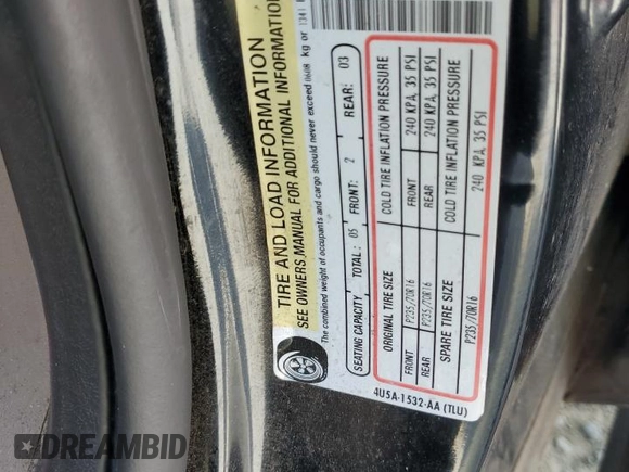 2005 Ford Explorer XLS с VIN 1FMZU62K45ZA13250, выставлен на аукционе Copart как лот 60208405 с пробегом Не указан миль и Списание • Salvage title. История ставок и продаж доступна на DreamBid. Изображение 13.
