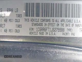 2018 Ram 1500 Express with VIN 1C6RR6FT1JS279988, listed as a IAAI auction lot 41660838 with 104,363 mi miles and . Bid and sale history available at DreamBid. Image 9.