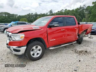 2019 Ram 1500 Big Horn with VIN 1C6SRFFT5KN879592, listed as a Copart auction lot 59029515 with 96,470 mi miles and Salvage title. Bid and sale history available at DreamBid. Image 1.
