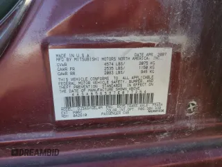 2007 Mitsubishi Galant GTS with VIN 4A3AB56S97E077254, listed as a Copart auction lot 46622325 with 206,331 mi miles and Salvage Title. Bid and sale history available at carsss.com. Image 14.