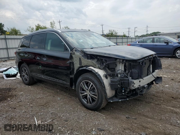 2019 Infiniti QX60 Pure with VIN 5N1DL0MM0KC532240, listed as a Copart auction lot 60288795 with 65,485 mi miles and Salvage title. Bid and sale history available at DreamBid. Image 4.