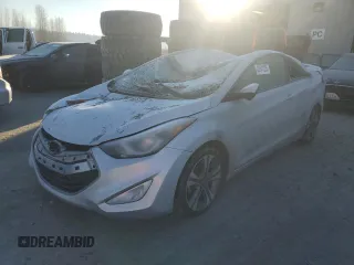 2014 Hyundai Elantra Coupe with VIN KMHDH6AH4EU024282, listed as a Copart auction lot 88841205 with 0 mi miles and Salvage Title. Bid and sale history available at carsss.com. Image 1.