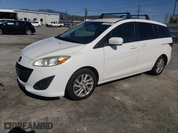 2012 Mazda 5 Sport with VIN JM1CW2BL9C0103114, listed as a Copart auction lot 49910085 with 130,850 mi miles and Salvage Title. Bid and sale history available at DreamBid. Image 1.