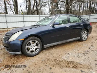 2003 Infiniti G35 with VIN JNKCV51EX3M001965, listed as a Copart auction lot 86999134 with 63,131 mi miles and Salvage Title. Bid and sale history available at DreamBid. Image 1.