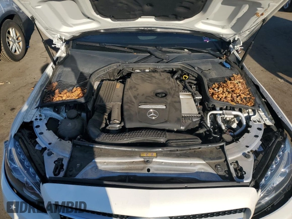 2018 Mercedes-Benz C 300 with VIN WDDWK4KB0JF622077, listed as a Copart auction lot 38075154 with 58,696 mi miles and Salvage title. Bid and sale history available at DreamBid. Image 11.