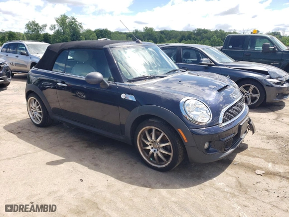 2012 MINI Cooper Convertible S with VIN WMWZP3C58CT550011, listed as a Copart auction lot 57512034 with 71,366 mi miles and Salvage Title. Bid and sale history available at carsss.com. Image 4.