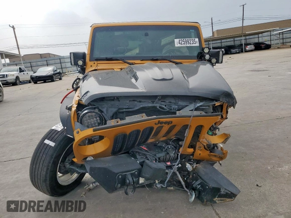 2014 Jeep Wrangler Sport z VIN 1C4AJWAG7EL181121, wystawiony jako Copart lot #42599235 z przebiegiem 130 721 mil mil oraz Szkoda całkowita • Salvage title. Historia ofert i sprzedaży dostępna na DreamBid. Obrazek 5.