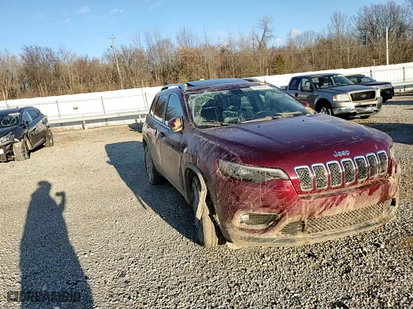 2019 Jeep Cherokee Latitude Plus with VIN 1C4PJLLX8KD384076, listed as a Copart auction lot 48069685 with 76,468 mi miles and Salvage Title. Bid and sale history available at carsss.com. Image 12.