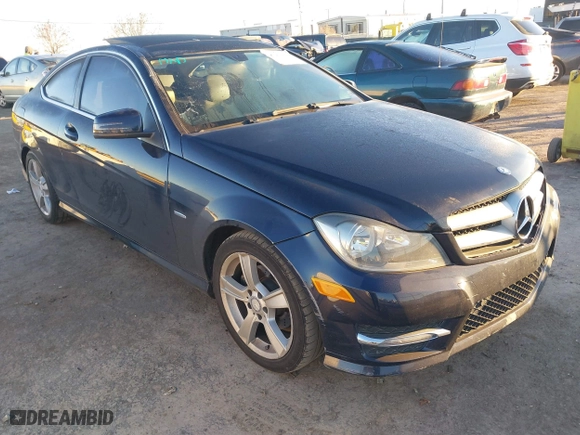 2012 Mercedes-Benz C-Class C 250 with VIN WDDGJ4HB6CF802102, listed as a IAAI auction lot 41261431 with 126,305 mi miles. Bid and sale history available at carsss.com. Image 1.