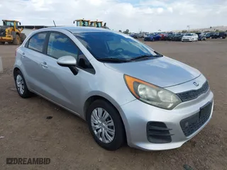 2016 Kia Rio LX with VIN KNADM5A39G6676589, listed as a IAAI auction lot 41777025 with 115,364 mi miles. Bid and sale history available at carsss.com. Image 1.