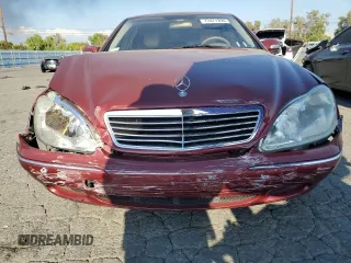 2000 Mercedes-Benz S-Class with VIN WDBNG70J1YA096776, listed as a Copart auction lot 72471394 with 87,252 mi miles and Salvage Title. Bid and sale history available at carsss.com. Image 5.
