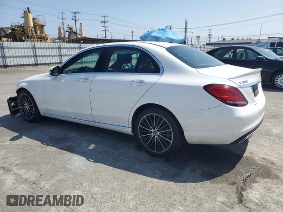 2019 Mercedes-Benz C 300 with VIN 55SWF8DB6KU296308, listed as a Copart auction lot 59987475 with 52,187 mi miles and Salvage title. Bid and sale history available at DreamBid. Image 2.