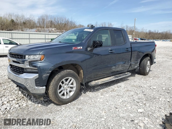 2020 Chevrolet Silverado 1500 LT with VIN 1GCRYDED9LZ344672, listed as a Copart auction lot 51823685 with 61,334 mi miles and Salvage Title. Bid and sale history available at carsss.com. Image 1.