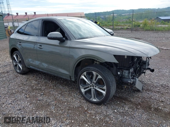 2023 Audi Q5 Sportback S line Prestige with VIN WA16AAFY1P2013875, listed as a IAAI auction lot 42260587 with 19,763 mi miles and . Bid and sale history available at DreamBid. Image 1.