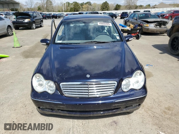 2003 Mercedes-Benz C 240 with VIN WDBRF61JX3A513527, listed as a Copart auction lot 49860405 with 95,524 mi miles and Salvage title. Bid and sale history available at DreamBid. Image 5.