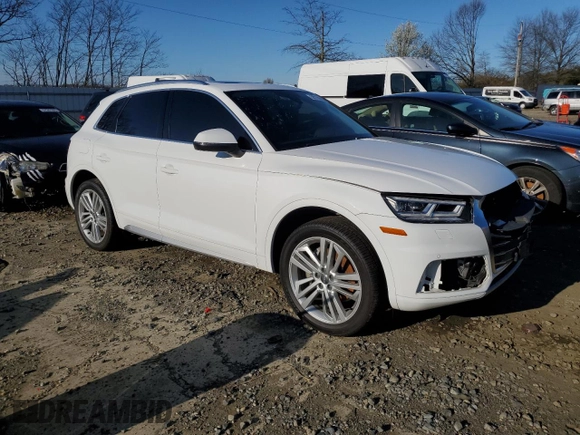 2020 Audi Q5 Premium Plus with VIN WA1BNAFYXL2032650, listed as a Copart auction lot 50775665 with 44,100 mi miles and Salvage title. Bid and sale history available at DreamBid. Image 4.