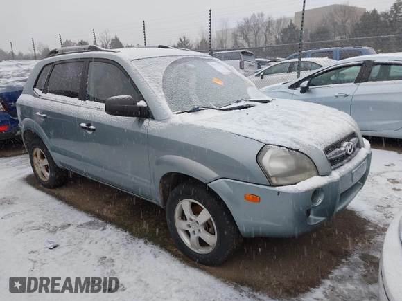 2007 Hyundai Tucson GLS with VIN KM8JM12B87U564202, listed as a IAAI auction lot 41277397 with 199,055 mi miles. Bid and sale history available at carsss.com. Image 1.