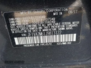 2018 Subaru WRX STI с VIN JF1VA2M61J9813122, выставлен на аукционе IAAI как лот 41576235 с пробегом 49 527 миль миль и . История ставок и продаж доступна на DreamBid. Изображение 9.