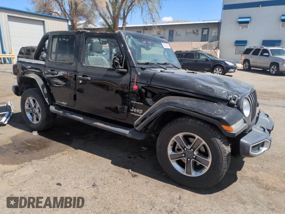 2019 Jeep Wrangler Unlimited Sahara with VIN 1C4HJXEN8KW616980, listed as a Copart auction lot 51253215 with 54,011 mi miles and Salvage Title. Bid and sale history available at DreamBid. Image 4.
