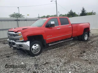2019 Chevrolet Silverado 3500HD LTZ with VIN 1GC4KXEY9KF163703, listed as a Copart auction lot 57778815 with 77,431 mi miles and Salvage title. Bid and sale history available at DreamBid. Image 1.