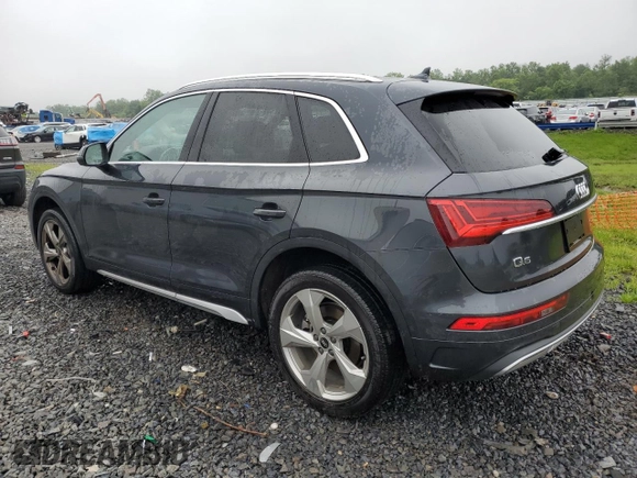 2021 Audi Q5 Premium Plus with VIN WA1BAAFY5M2100978, listed as a Copart auction lot 60649225 with 25,693 mi miles and Salvage title. Bid and sale history available at DreamBid. Image 2.