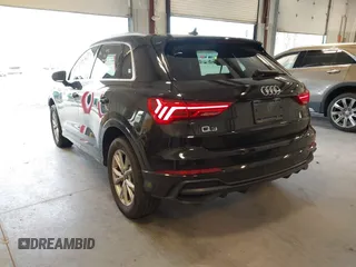 2021 Audi Q3 S line Premium Plus with VIN WA1EECF32M1054629, listed as a IAAI auction lot 41588322 with 33,385 mi miles and . Bid and sale history available at DreamBid. Image 3.