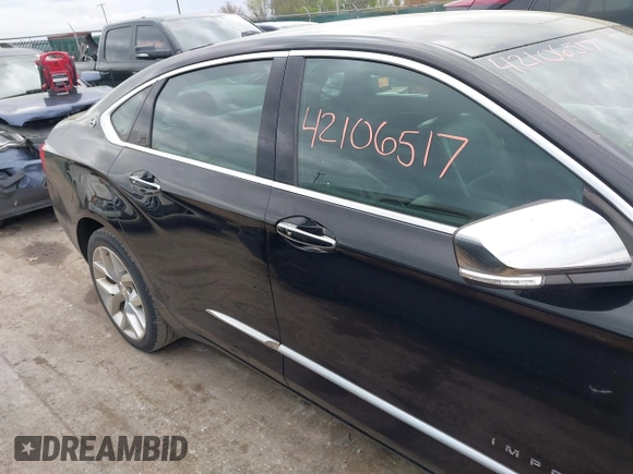 2019 Chevrolet Impala Premier with VIN 1G1105S36KU105588, listed as a IAAI auction lot 42106517 with 108,943 mi miles and . Bid and sale history available at DreamBid. Image 13.
