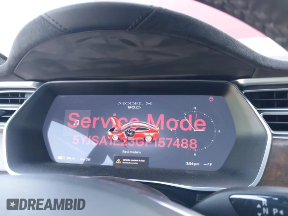 2016 Tesla Model S 90D with VIN 5YJSA1E23GF157488, listed as a IAAI auction lot 38049947 with Not provided miles and . Bid and sale history available at DreamBid. Image 16.