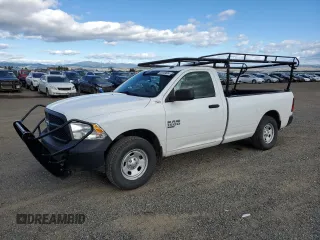 2022 Ram 1500 Tradesman with VIN 3C6JR7DG3NG180594, listed as a Copart auction lot 55103834 with 36,565 mi miles and Salvage title. Bid and sale history available at DreamBid. Image 1.