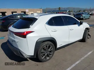 2020 Lexus UX 250h F Sport with VIN JTHE9JBH7L2032553, listed as a IAAI auction lot 41687347 with Not provided miles and . Bid and sale history available at DreamBid. Image 4.