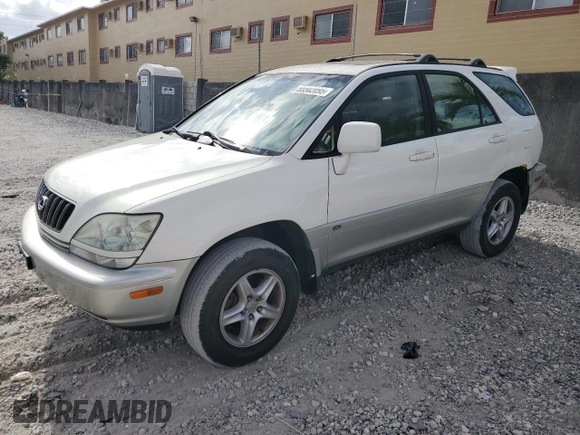 2001 Lexus RX 300 with VIN JTJHF10U210206770, listed as a Copart auction lot 55502095 with 195,369 mi miles and Clean Title. Bid and sale history available at DreamBid. Image 1.