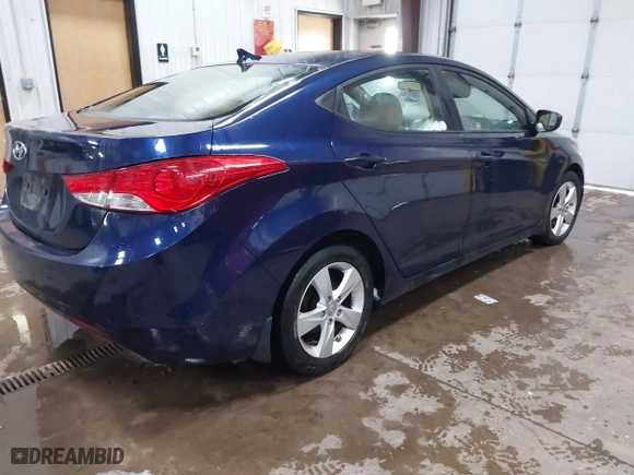 2013 Hyundai Elantra GLS with VIN 5NPDH4AE8DH334085, listed as a IAAI auction lot 41930120 with 122,507 mi miles. Bid and sale history available at carsss.com. Image 4.