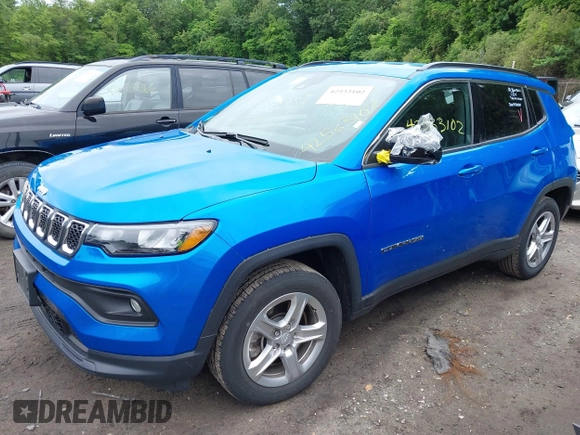 2024 Jeep Compass Latitude with VIN 3C4NJDBN9RT606397, listed as a IAAI auction lot 42533102 with 30,835 mi miles and . Bid and sale history available at DreamBid. Image 2.