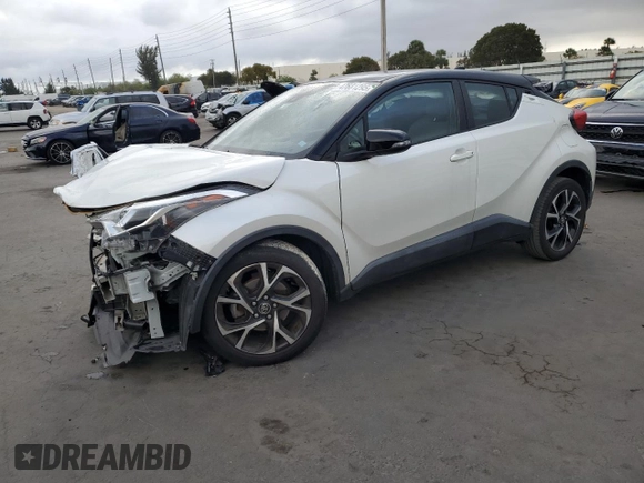 2019 Toyota C-HR XLE with VIN NMTKHMBX8KR084750, listed as a Copart auction lot 47681295 with 43,661 mi miles and Non Repairable. Bid and sale history available at carsss.com. Image 1.