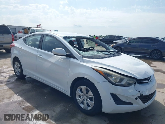 2016 Hyundai Elantra SE with VIN 5NPDH4AEXGH726523, listed as a IAAI auction lot 42648121 with 109,382 mi miles and . Bid and sale history available at DreamBid. Image 1.