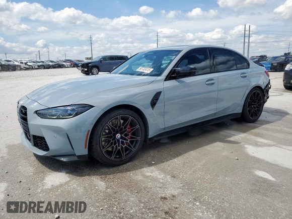 2023 BMW M3 Competition xDrive with VIN WBS43AY00PFN57168, listed as a Copart auction lot 50732415 with 28,453 mi miles and Salvage title. Bid and sale history available at DreamBid. Image 1.