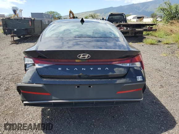 2024 Hyundai Elantra SEL with VIN KMHLM4DG0RU704524, listed as a Copart auction lot 46550925 with 14,045 mi miles and Salvage Title. Bid and sale history available at carsss.com. Image 6.