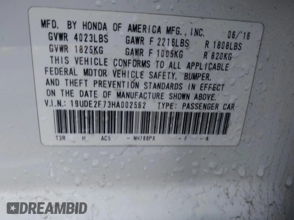 2017 Acura ILX Premium z VIN 19UDE2F73HA002562, wystawiony jako IAAI lot #41774586 z przebiegiem 147 303 mil mil oraz . Historia ofert i sprzedaży dostępna na DreamBid. Obrazek 9.